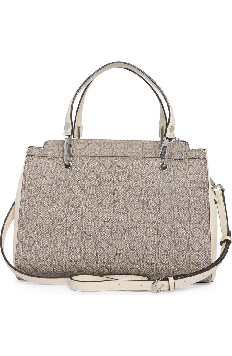 Calvin Klein Garnet Satchel, Alternate, color, Taupe/ White