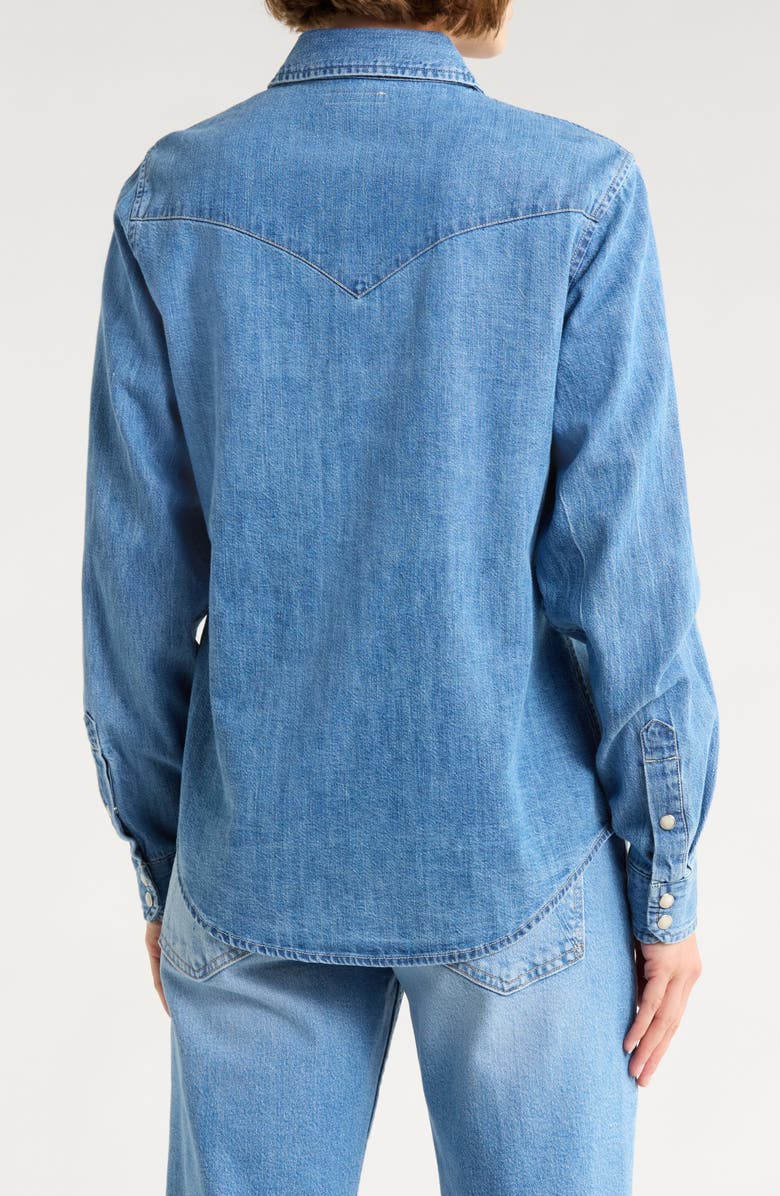 MOTHER All My Exes Embroidered Denim Shirt, Alternate, color, Playing For Keeps