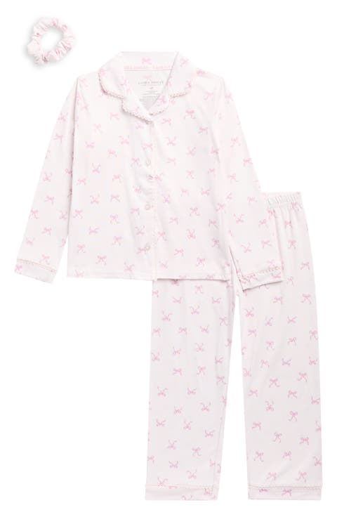 Kids' Bow Pajamas and Scrunchie Set