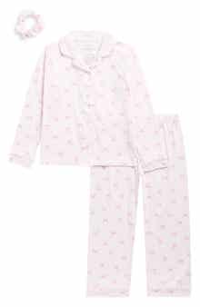 Kids' Bow Pajamas and Scrunchie Set