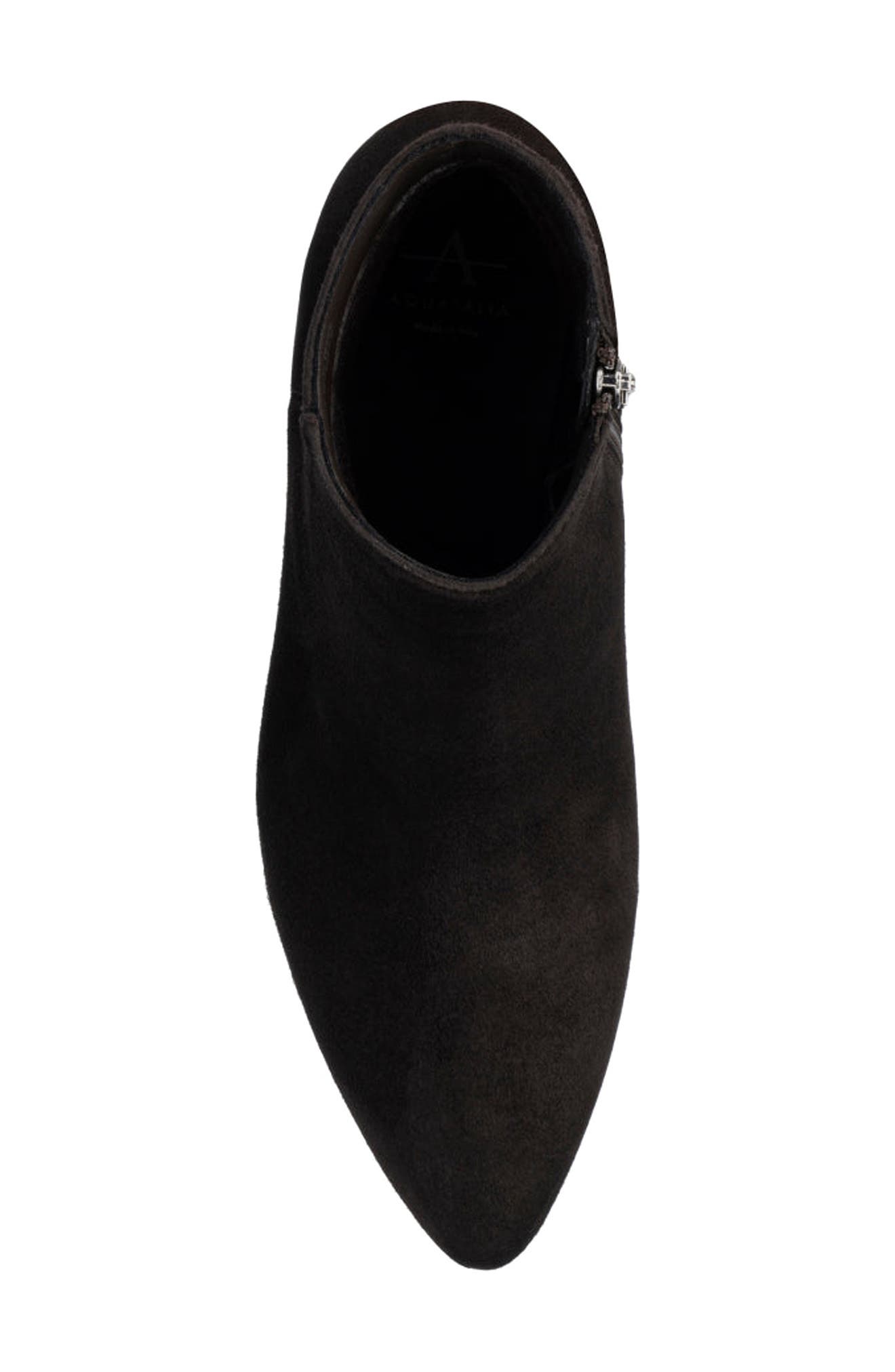 Prisilla Pointed Toe Weatherproof Zip Bootie, Alternate, color, TRUFFLE