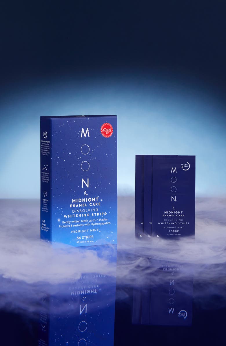 MOON Midnight Enamel Care Dissolving Whitening Strips, Alternate, color, 