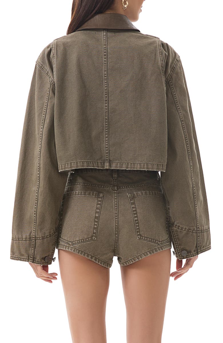 AFRM Wrenley Crop Denim Jacket, Alternate, color, 