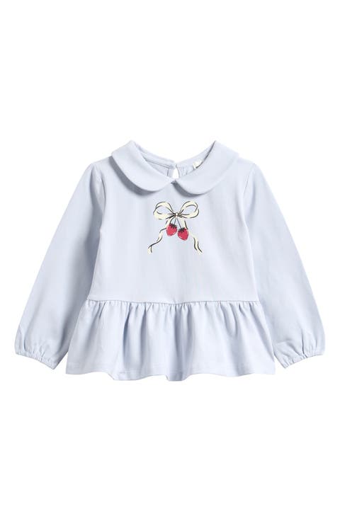 Peter Pan Collar Peplum Top