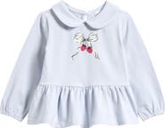 MILES BABY Peter Pan Collar Peplum Top