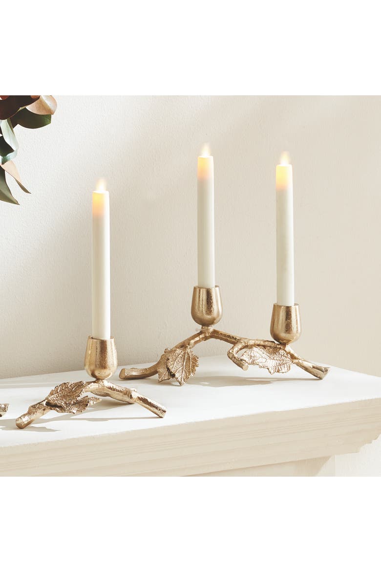 Parna Taper Candle Holders Set of 6, Alternate, color, Gold