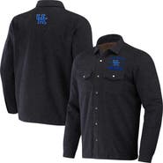 Darius Rucker Collection by Fanatics Men's Darius Rucker Collection by Fanatics Heather Charcoal Kentucky Wildcats Sherpa-Lined Full-Snap Shacket