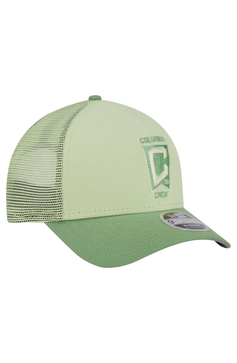 New Era Men's New Era Green Columbus Crew Color Pack 9FORTY M-Crown A-Frame Adjustable Trucker Hat, Alternate, color, Green