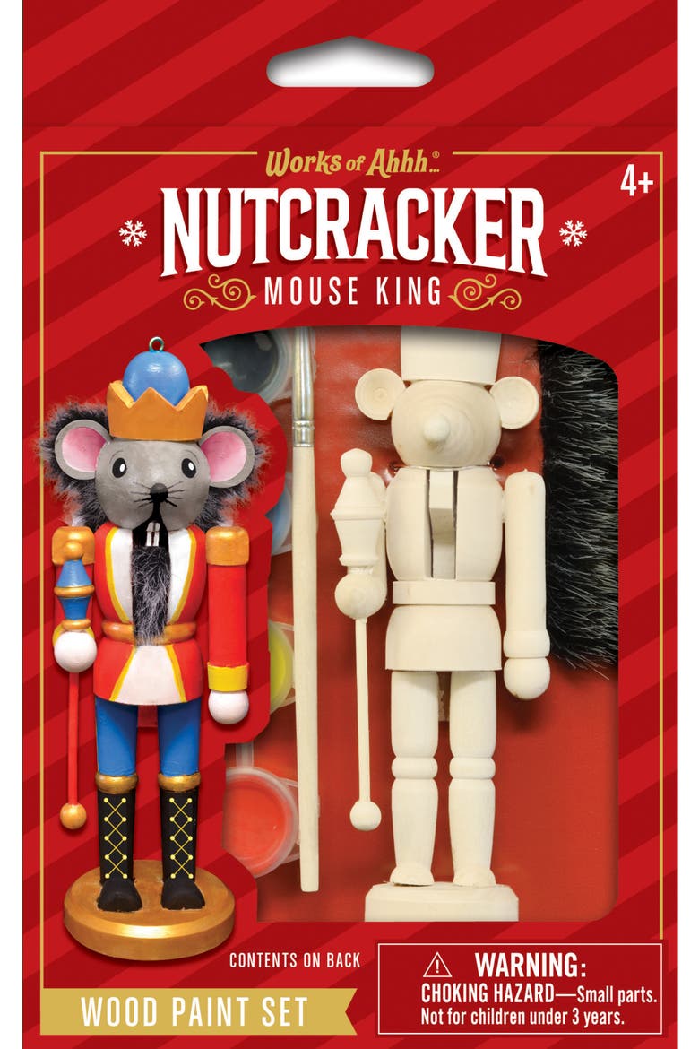 Nutcracker Mouse King Ornament Paint Kit, Main, color, Multicolor