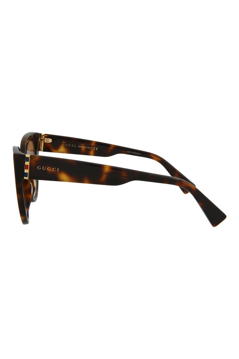 53mm Cat Eye Sunglasses, Alternate, color, HAVANA GOLD RED