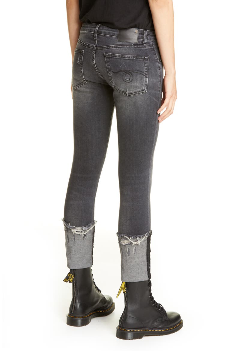 Kate Cuffed Skinny Jeans, Alternate, color, ORION BLACK