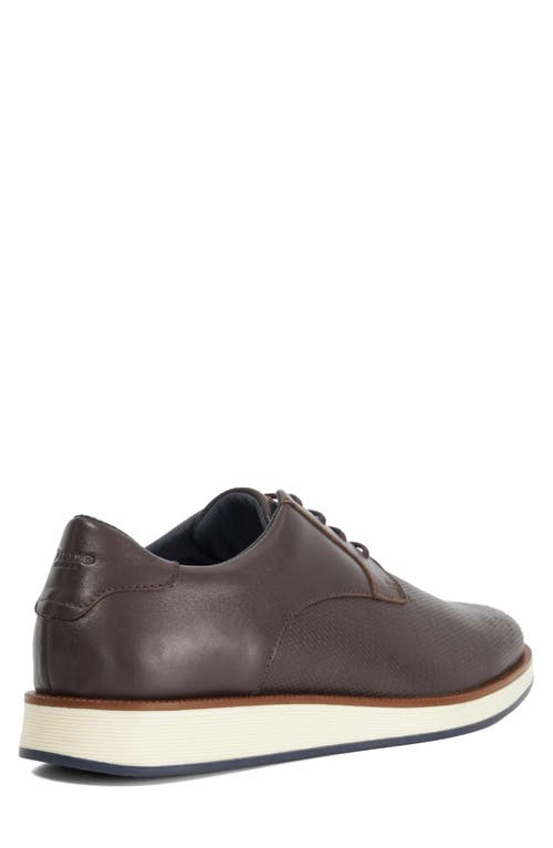 Dune London Bow Textured Sneaker Derby In Brown