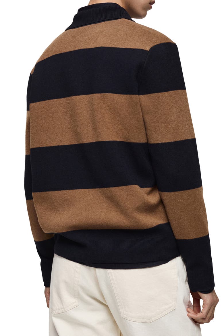 Stripe Polo Sweater, Alternate, color, DARK NAVY