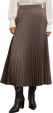 Reiss Kember High Waist Pleated Midi Skirt