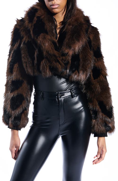 Azalea Wang Nightlife Faux Fur Coat In Multi