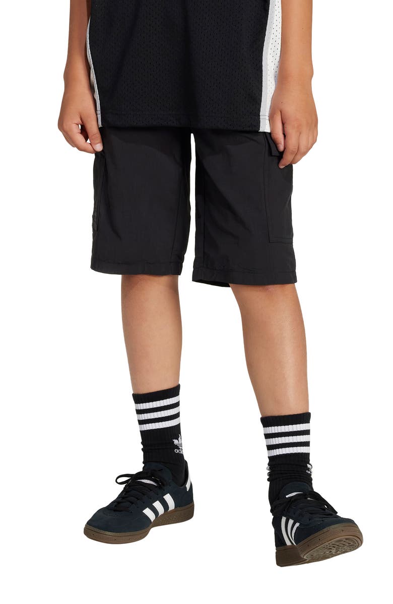 adidas Originals Kids' Nylon Cargo Shorts, Alternate, color, 