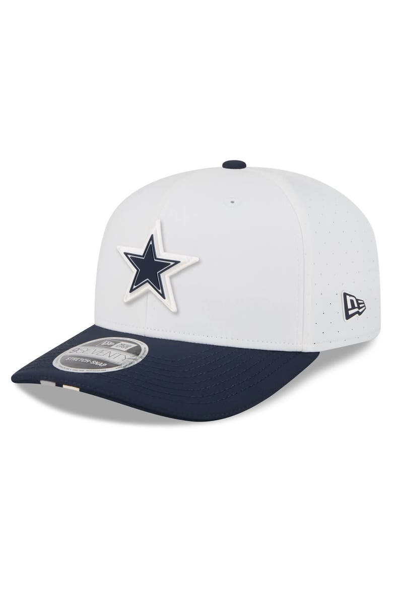 Men's New Era  White/Navy Dallas Cowboys 2025 NFL Training Camp 9SEVENTY Adjustable Hat, Main, color, White