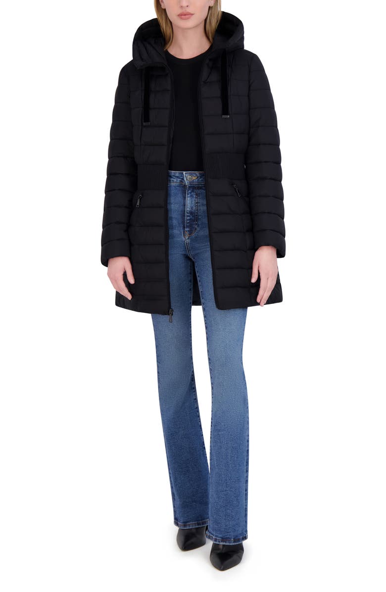 Tahari Irene Hooded Puffer Jacket, Alternate, color, 