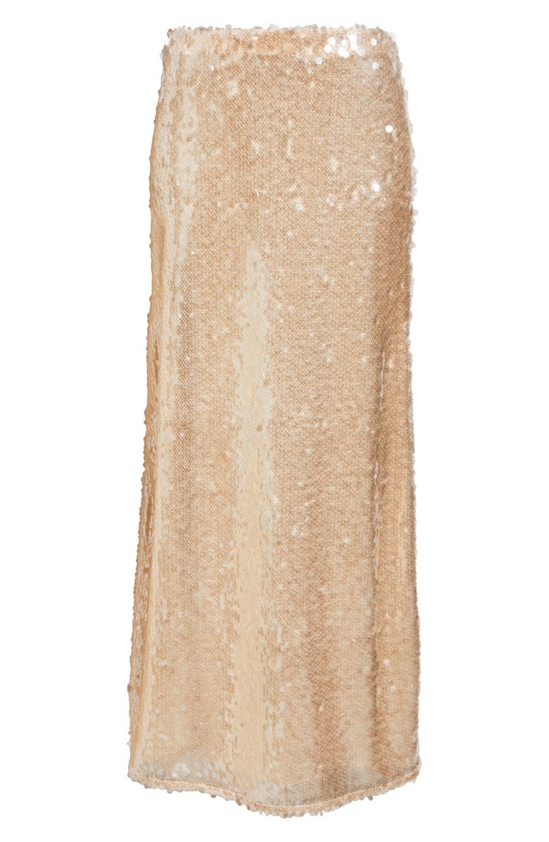 Altuzarra Linnie Sequin Skirt, Alternate, color, Macadamia