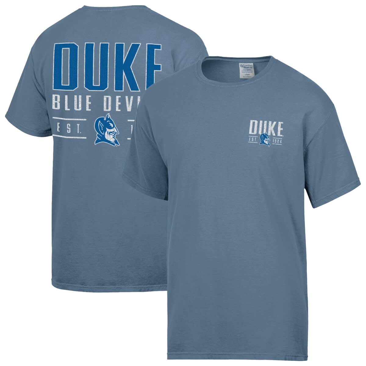 ComfortWash Men's ComfortWash Blue Duke Blue Devils Big Name T-Shirt ...