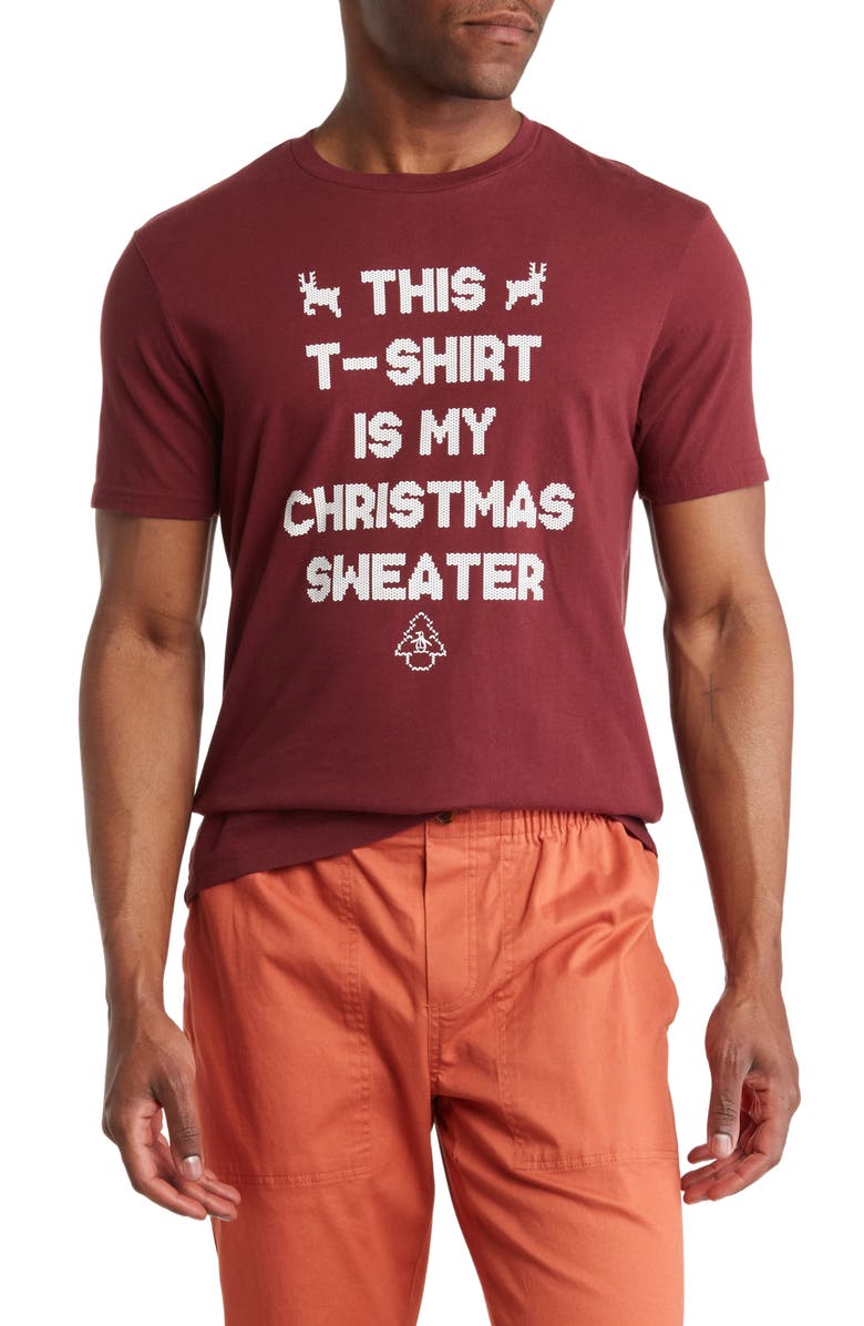 Original Penguin Holiday Graphic Cotton Tee, Main, color, 