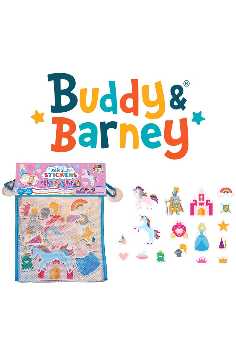Bath Time Stickers, Unicorns, 18 Foam Pieces, Kids 3+, Alternate, color, Multicolored