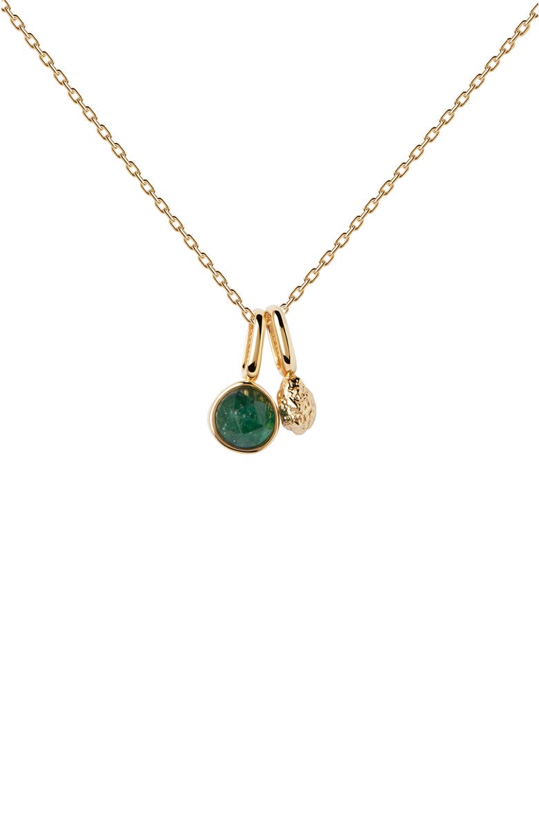 PDPAOLA Oasis Necklace, Main, color, Green Aventurine
