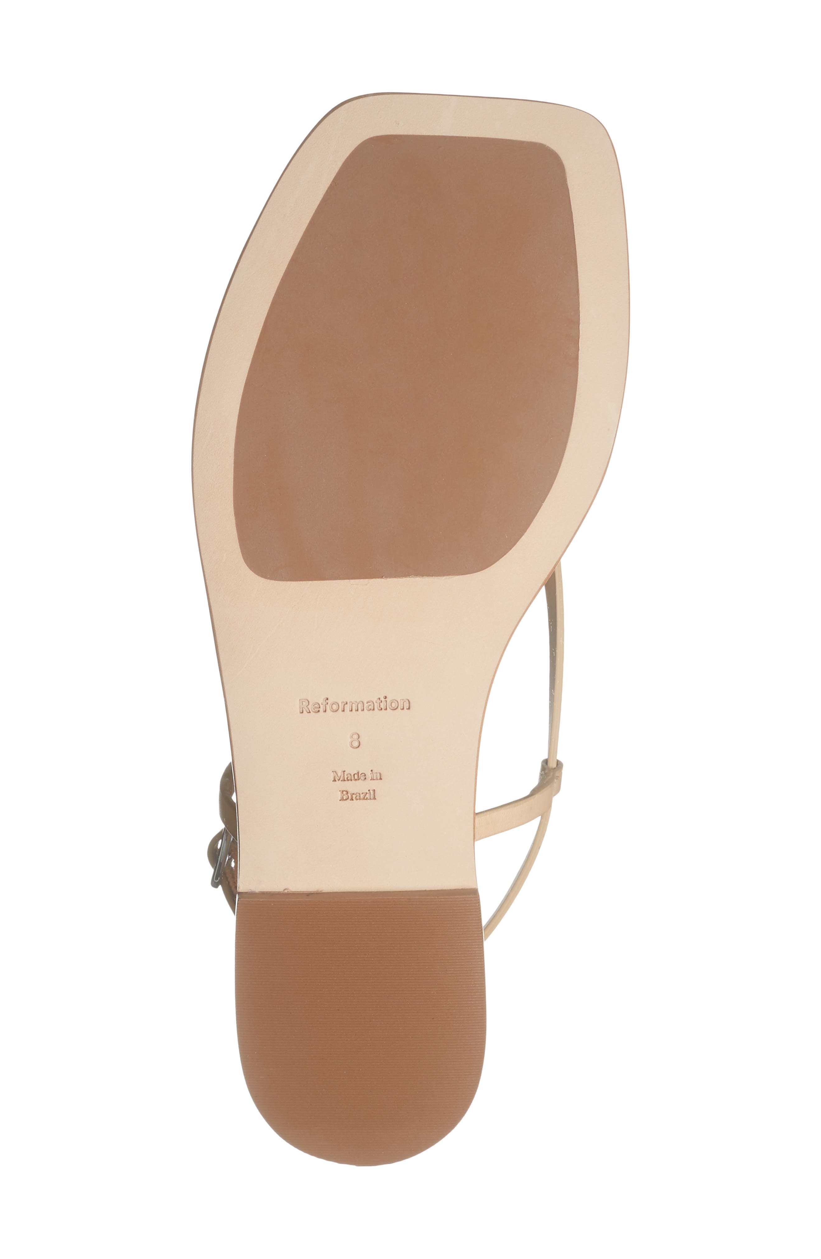 Reformation Vincenza Sandal, Alternate, color, Porcini Leather
