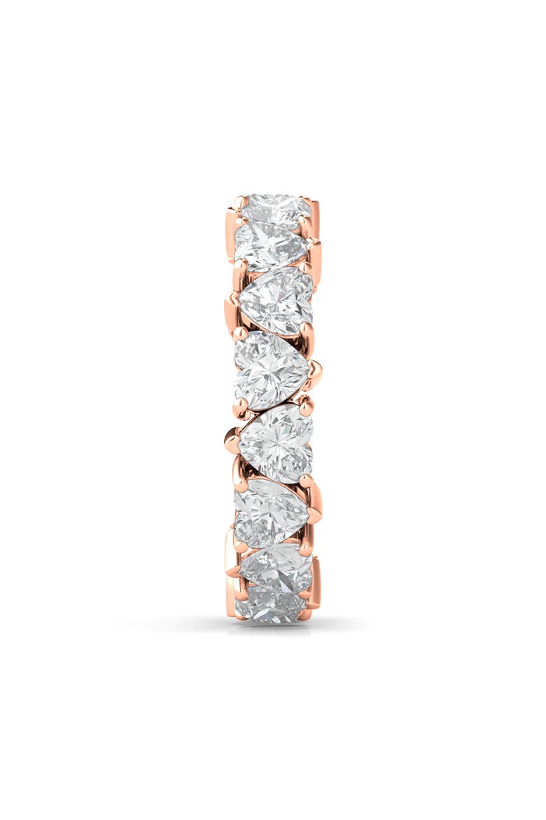 Alternating Hearts Lab Created Diamond Eternity Ring, Alternate, color, ROSE GOLD
