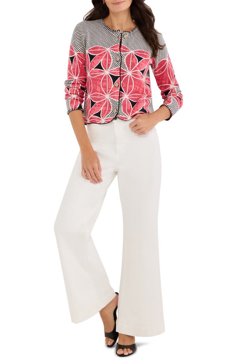 NIC+ZOE Gallery Walk Cardigan, Alternate, color, Pink Multi