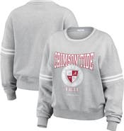 WEAR by Erin Andrews Women's WEAR by Erin Andrews Heather Gray Alabama Crimson Tide Classic Stripe Pullover Sweater