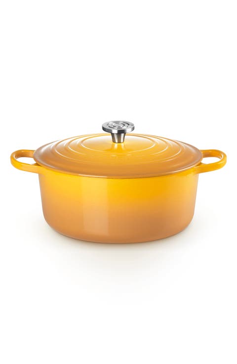 Signature 7.25-Quart Round Enameled Cast Iron Dutch Oven