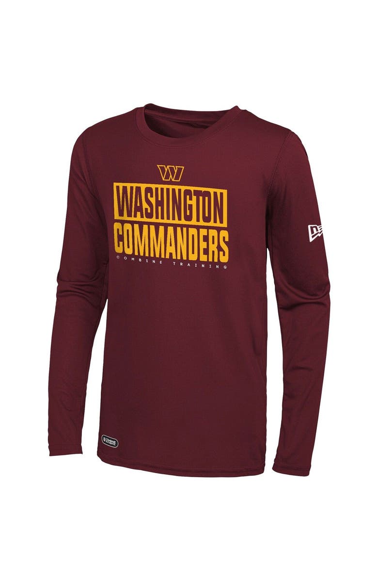 New Era Men's New Era Burgundy Washington Commanders Combine Authentic Offsides Long Sleeve T-Shirt, Alternate, color, 