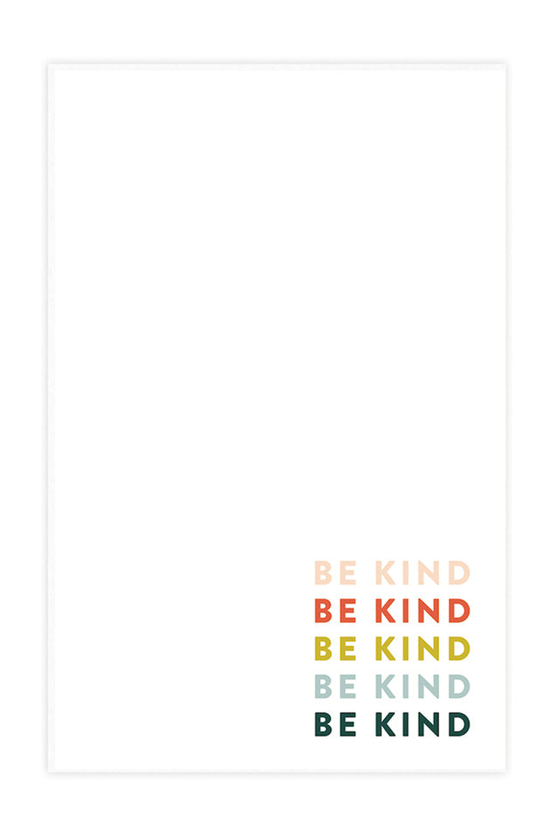 Be Kind Notepad, Main, color, White, Peach, Coral