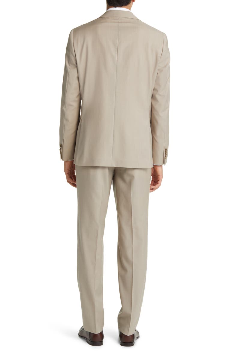 Esprit Soft Constructed Solid Wool Suit, Alternate, color, TAN