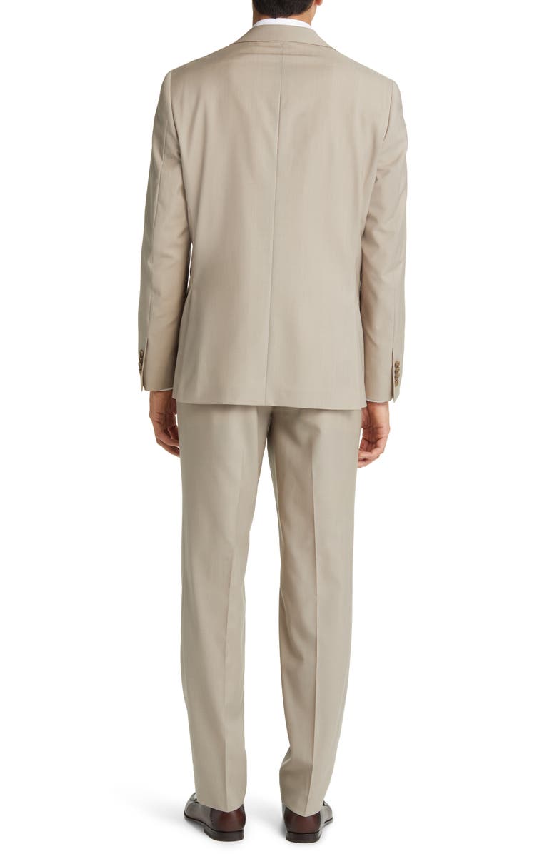 Jack Victor Esprit Soft Constructed Solid Wool Suit, Alternate, color, Tan