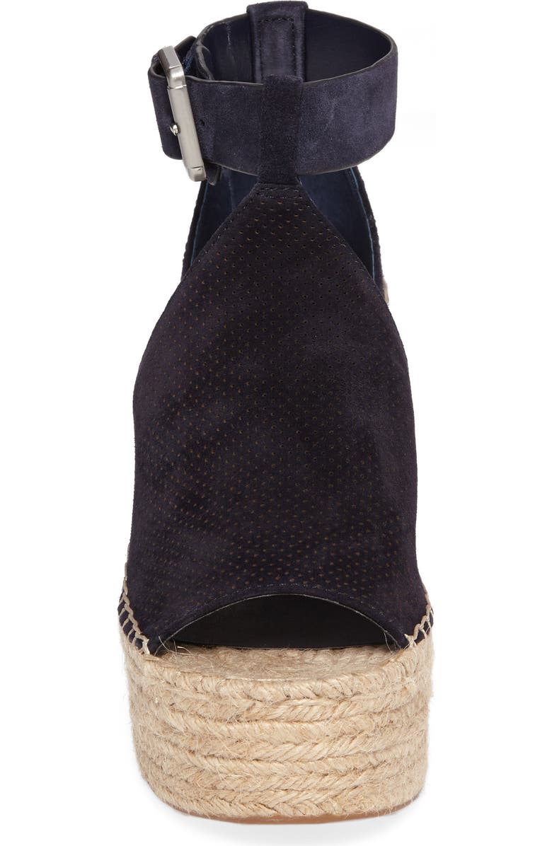 Marc Fisher LTD Annie Perforated Espadrille Platform Wedge, Alternate, color,