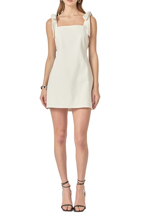 Tie Strap Denim Minidress