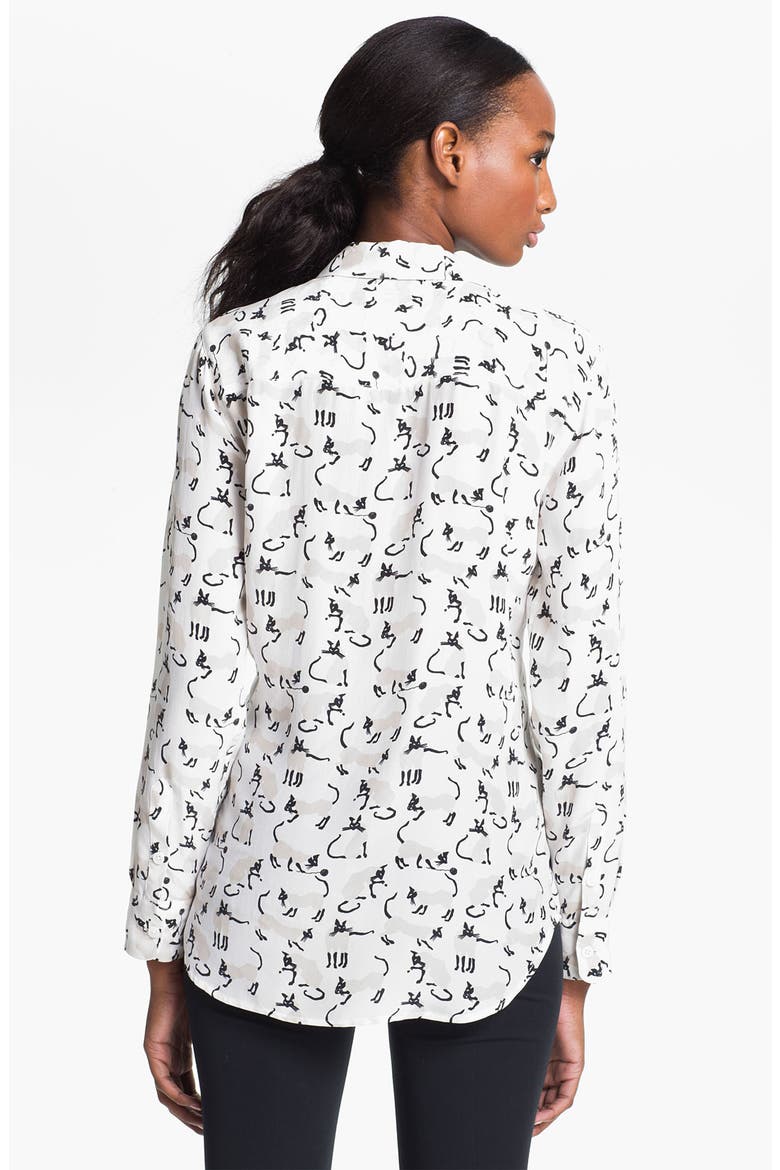 'Adriana' Silk Shirt, Alternate, color, BRIGHT WHITE