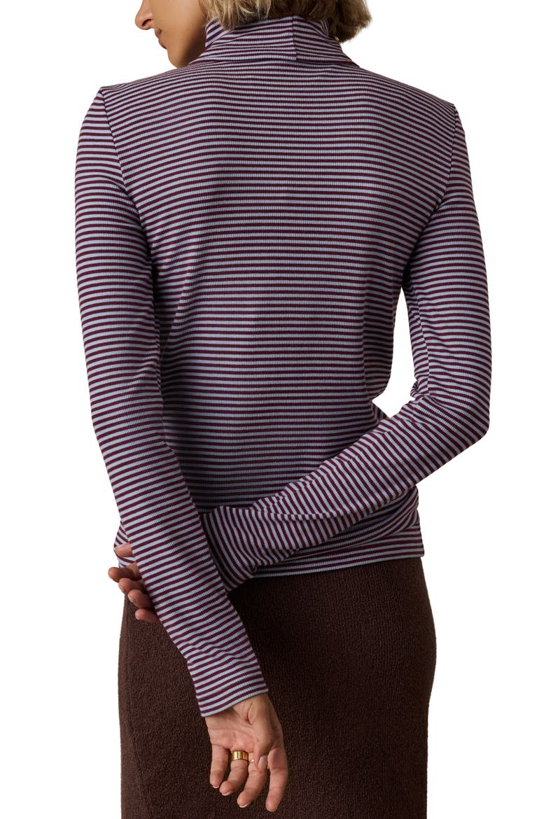 Featherweight Freestyle Turtleneck Top, Alternate, color, CIDER SKY STRIPE