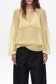 BIMBA Y LOLA Mohair Sweater with Overlay Top