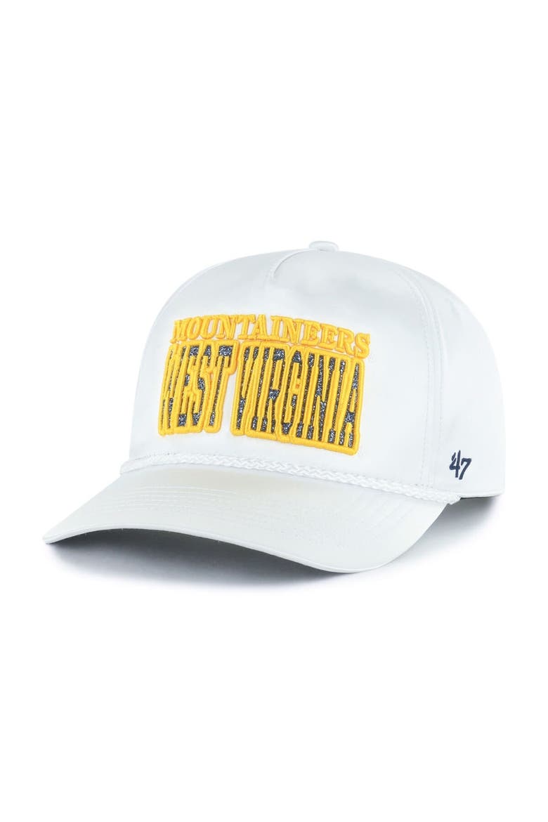 Women's '47 White West Virginia Mountaineers Outspoken Hitch Adjustable Hat, Alternate, color, White