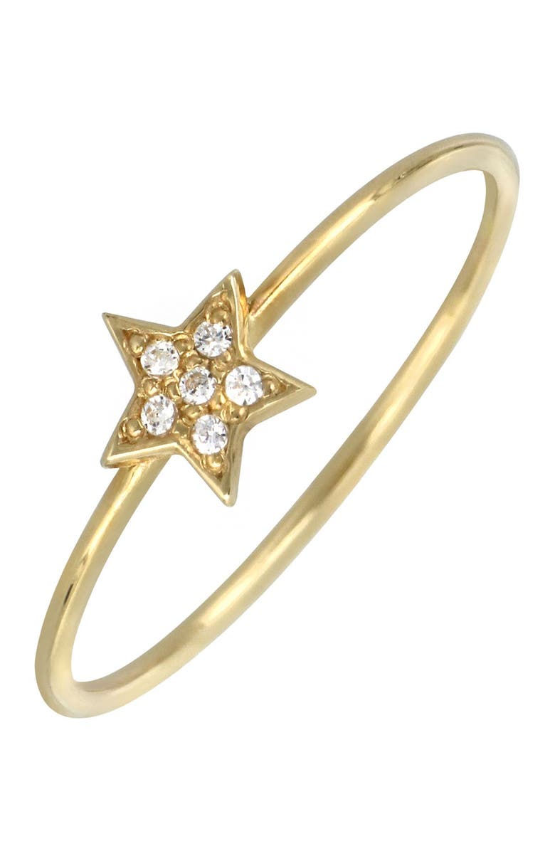 Bony Levy 18K Yellow Gold Petite Star Diamond Ring - 0.02 ctw, Alternate, color, 