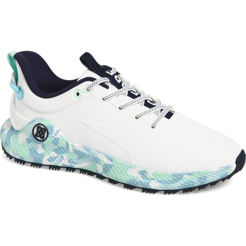 G/fore Mg4+ O2 Camo Print Golf Shoe In Snow / Tidal