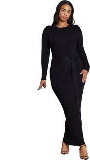 ELOQUII Multi Rib Maxi Sweater Dress
