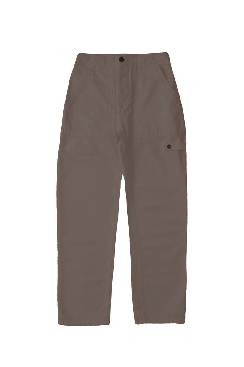 Jerryt Gabardine Fatigue Trousers, Main, color, BROWN
