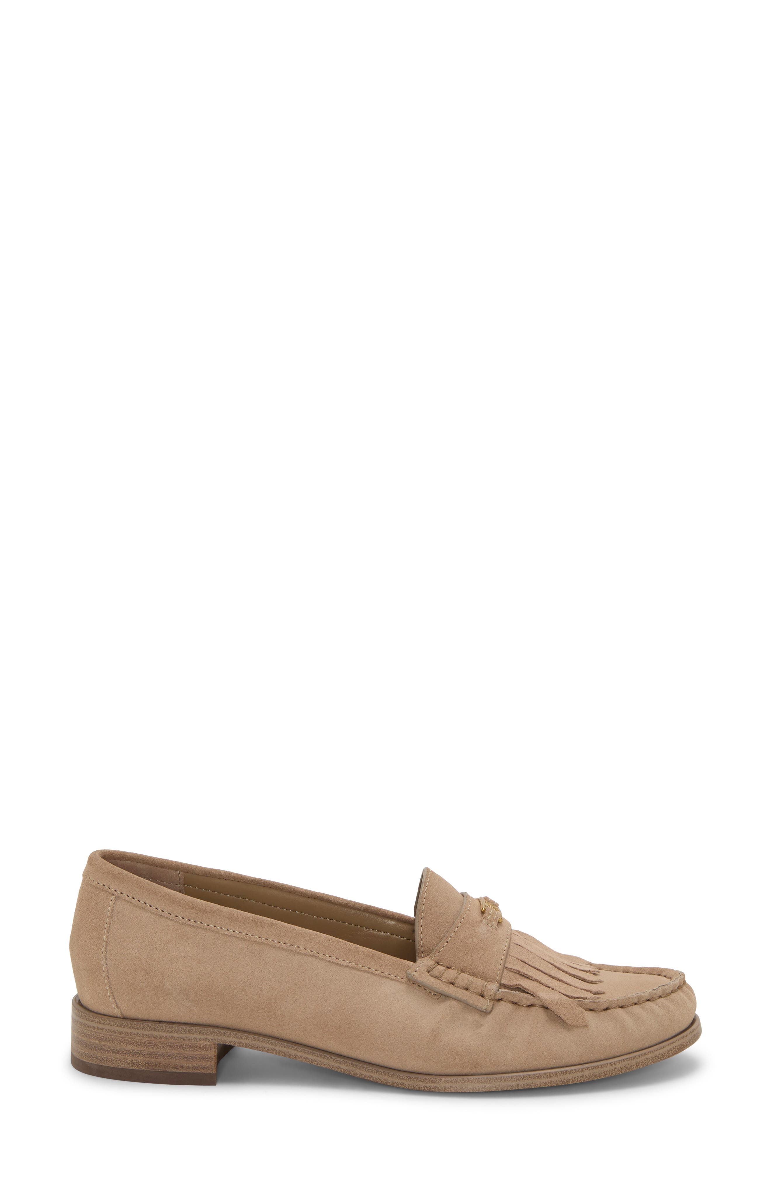 Vince Camuto Cosette Fringe Loafer, Alternate, color, Tortilla