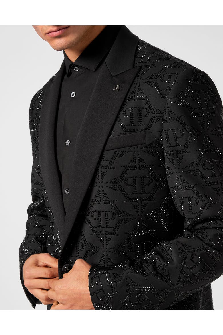Wool Blazer Lord Fit Hexagon Men, Alternate, color, black