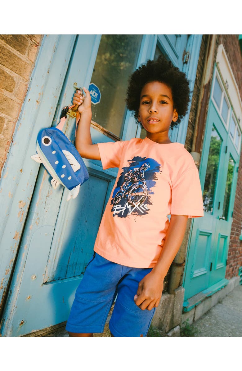 Deux par Deux Organic Cotton Jersey Bmx T-Shirt, Alternate, color, Orange