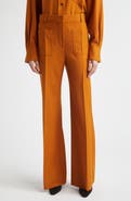 Victoria Beckham Alina High Waist Stretch Flare Leg Pants